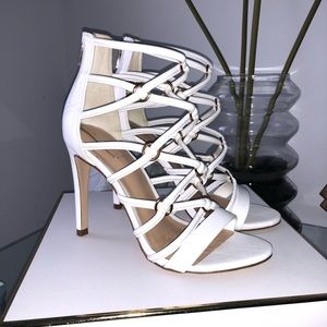 Aldo white strappy Heel
